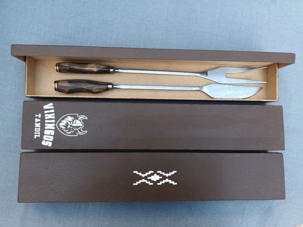 Juego Parrillero Navajo, con caja de regalo. - Imagen 2