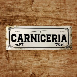 Cartel Chapa 20x54cm "CARNICERIA"