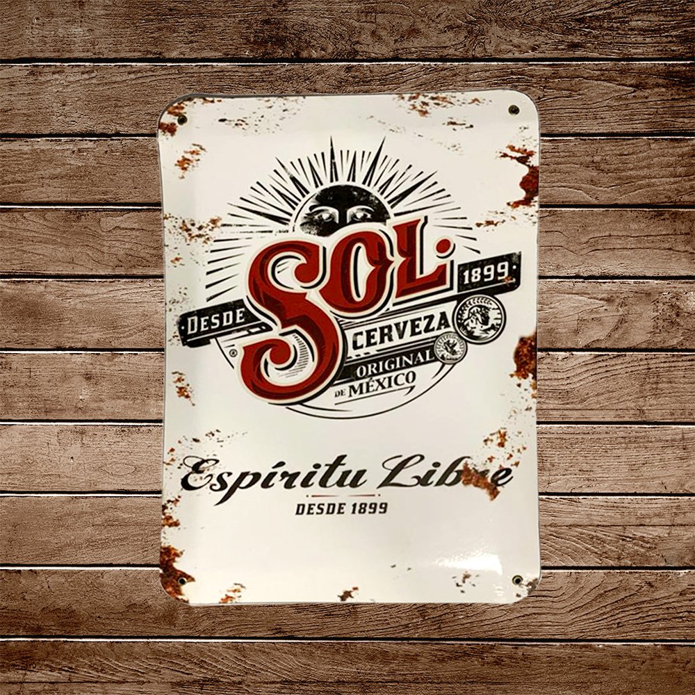 Cartel Chapa 32x42cm "Sol"