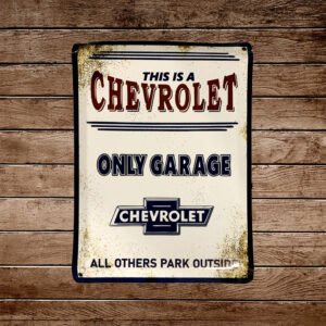 Cartel Chapa 32x42cm "Chevrolet"