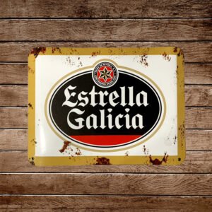 Cartel Chapa 32x42cm "Estrella Galicia"