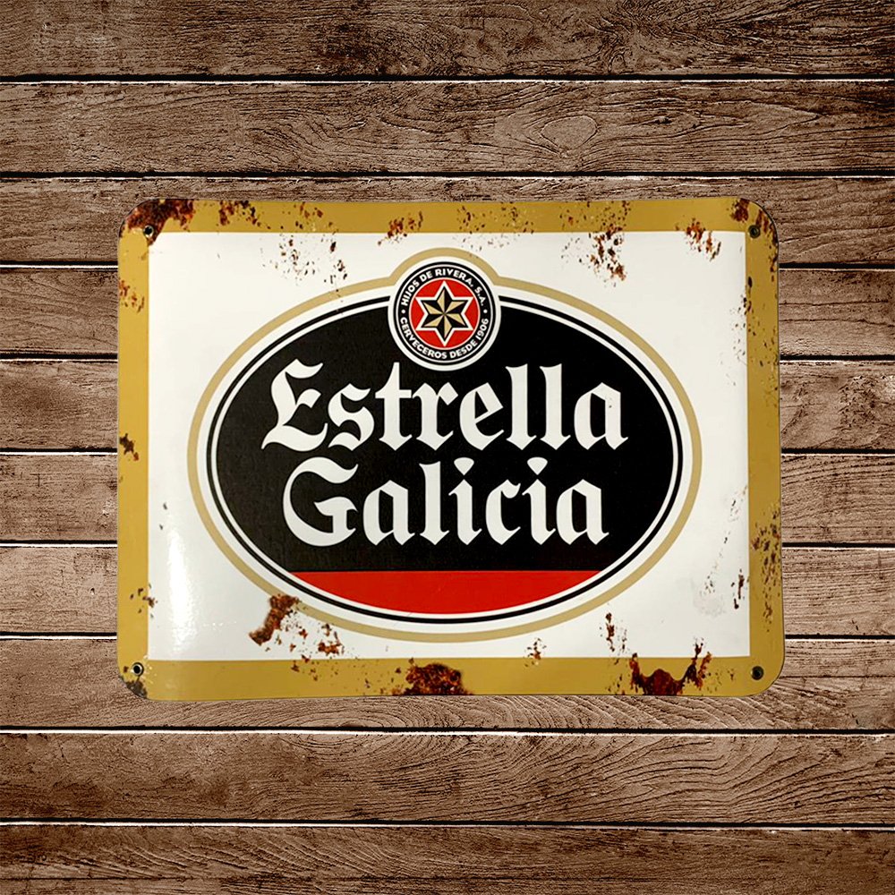 Cartel Chapa 32x42cm "Estrella Galicia"