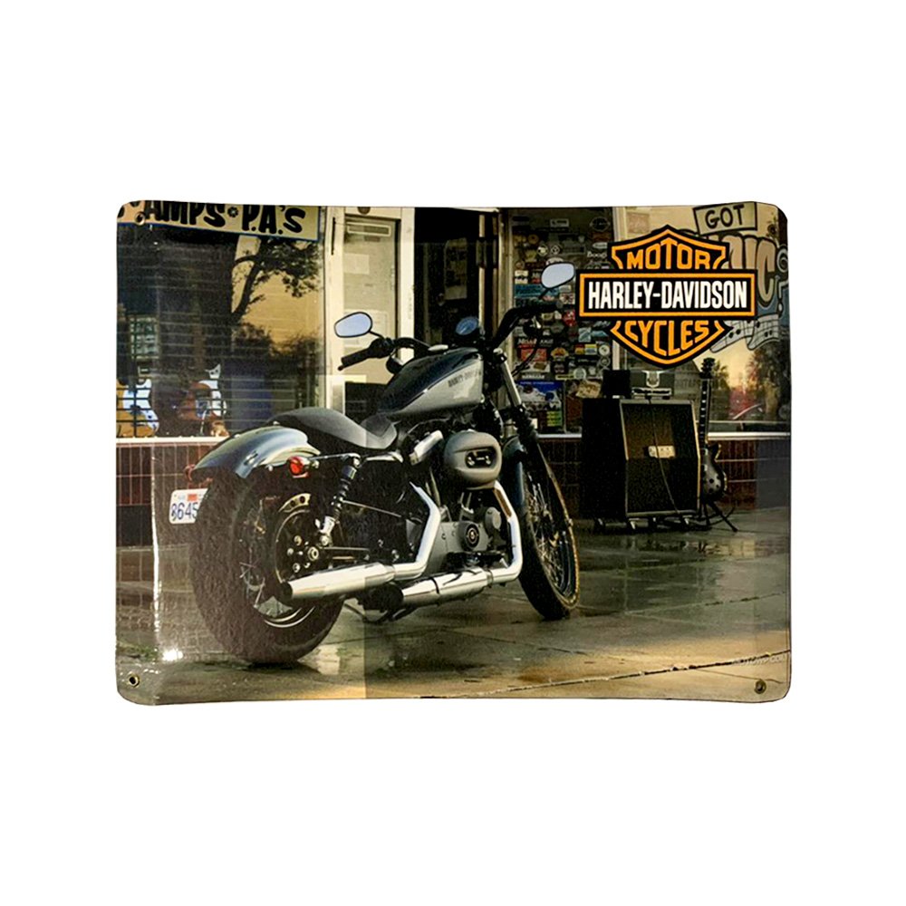 Cartel Chapa 32x42cm "Harley Davidson" - Imagen 2