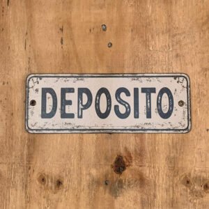 Cartel Chapa 8x22cm "DEPOSITO"