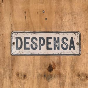 Cartel Chapa 8x22cm "DESPENSA"