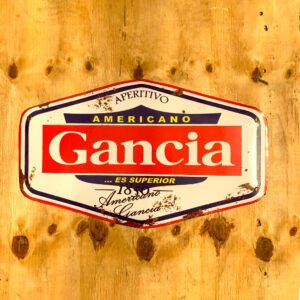 Cartel Chapa 25x40cm "GANCIA"