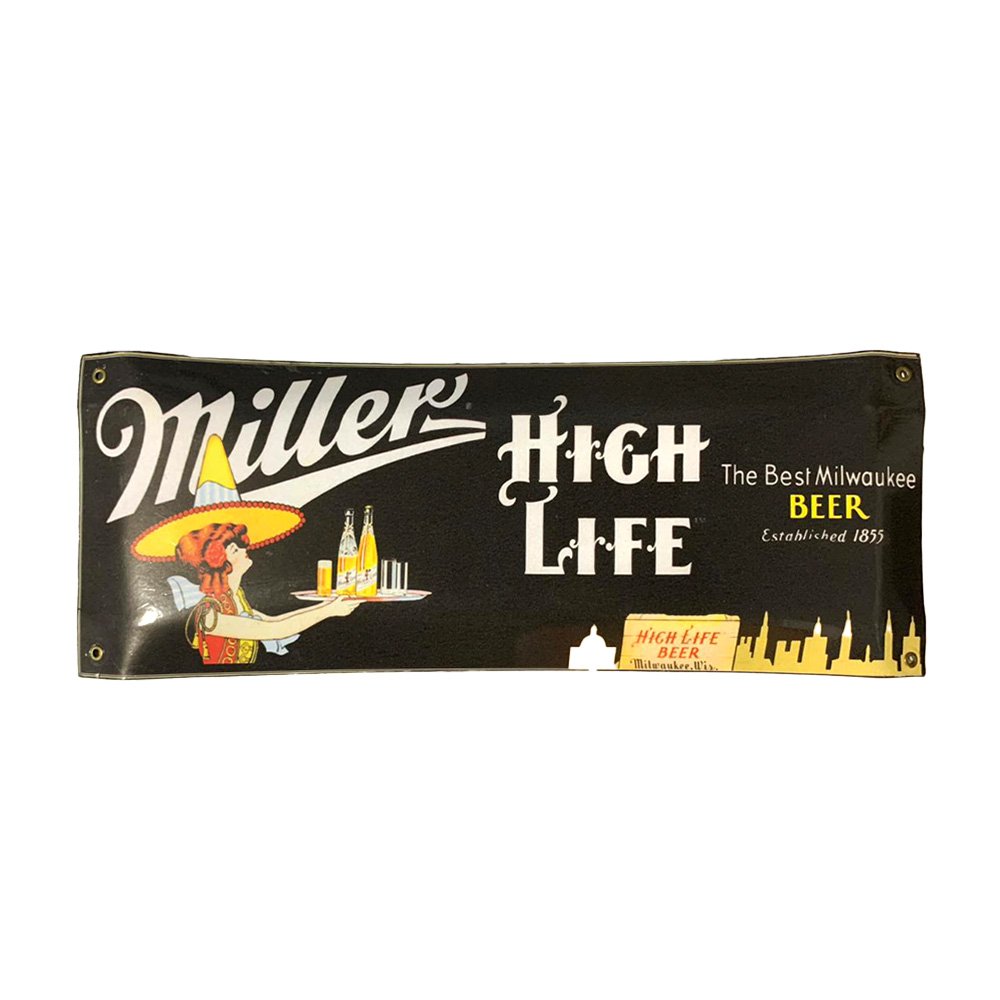 Cartel Chapa 18x43cm "MILLER VINTAGE" - Imagen 2