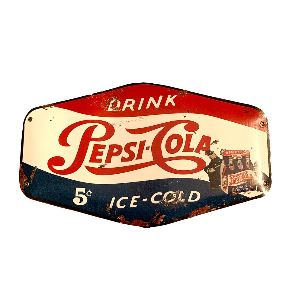 Cartel Chapa 25x40cm "PEPSI DRINK" - Imagen 2