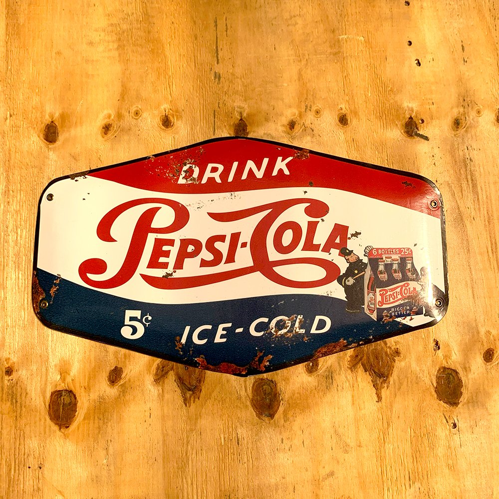 Cartel Chapa 25x40cm "PEPSI DRINK"