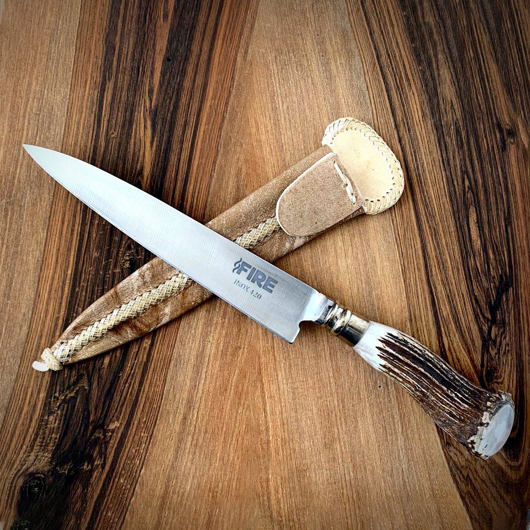 CUCHILLO FIRE INOX ROSETA DE CIERVO - Imagen 4