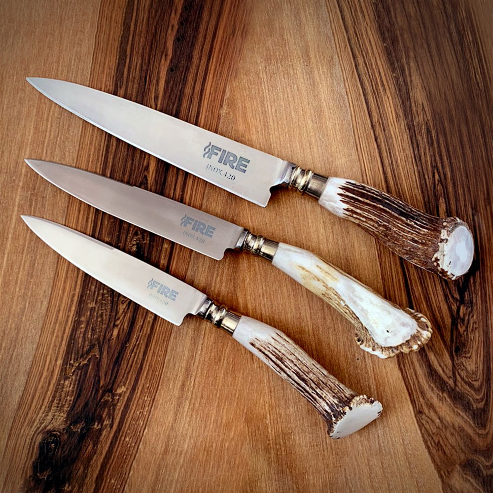 CUCHILLO FIRE INOX ROSETA DE CIERVO - Imagen 5