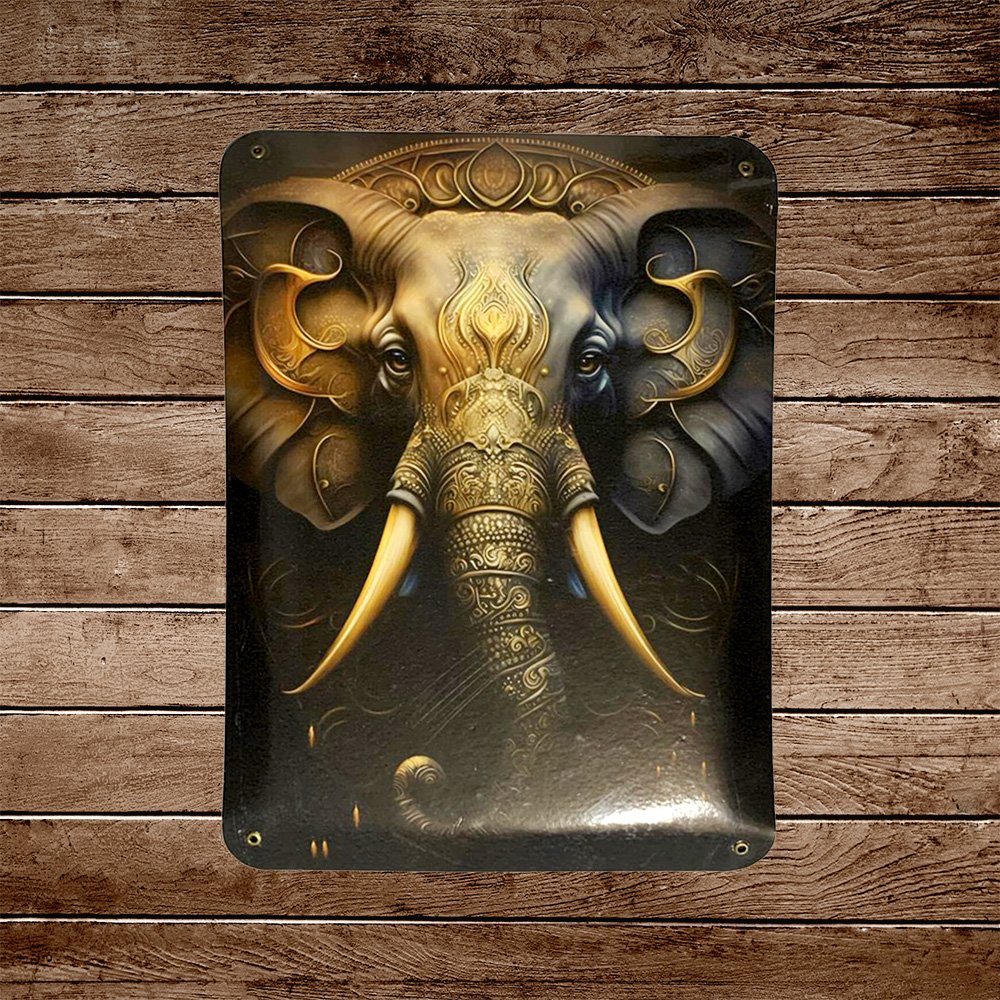 Cartel Chapa 32x42cm "Elefante"