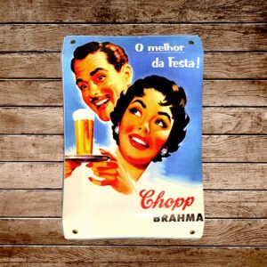 Cartel Chapa 25x35cm "Brahma Chopp"