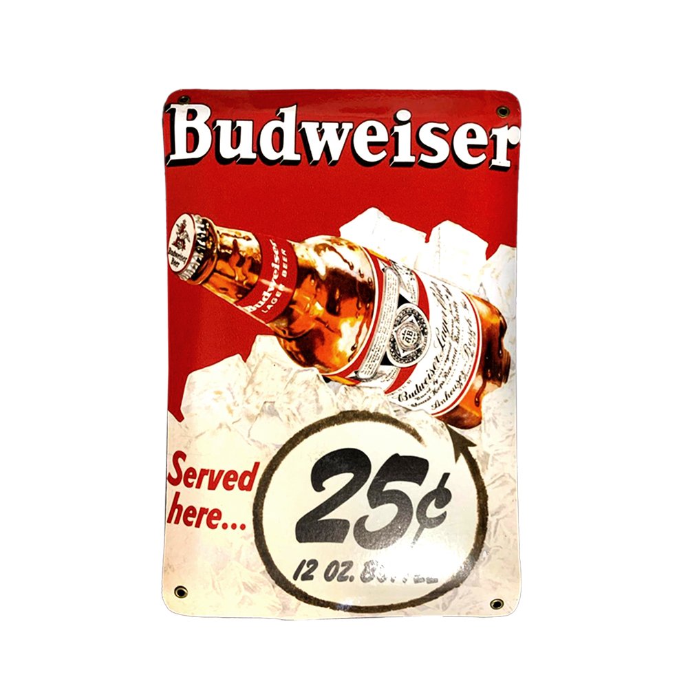 Cartel Chapa 25x35cm "Budweiser $25" - Imagen 2