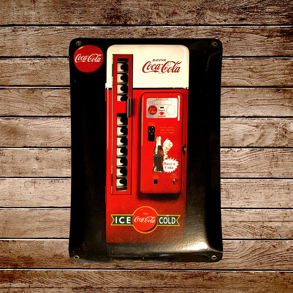 Cartel Chapa 25x35cm "Coca~Cola Ice Cold"