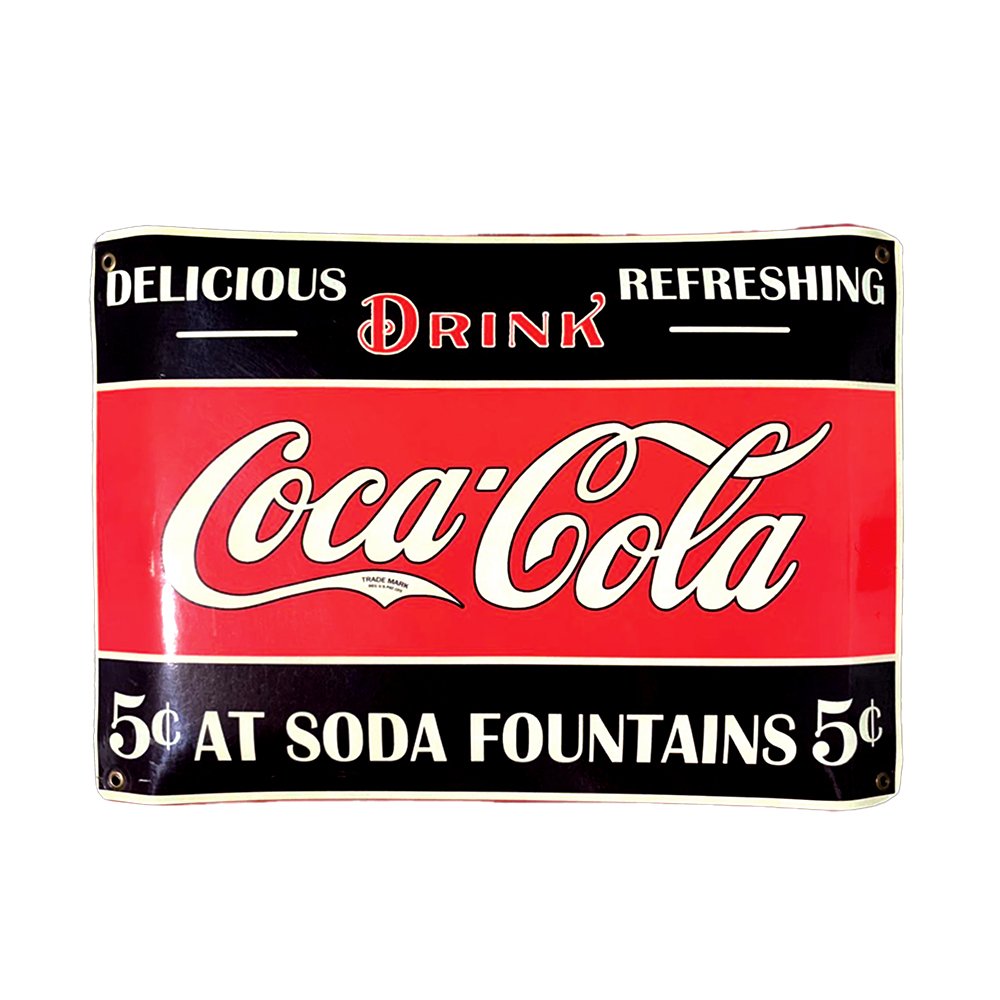 Cartel Chapa 25x35cm "Drink Coca~Cola $5" - Imagen 2