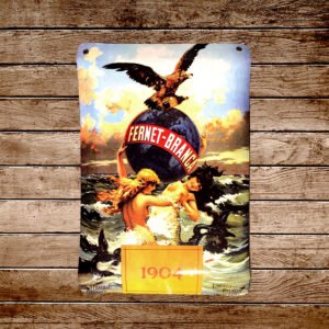 Cartel Chapa 25x35cm "Fernet Branca Unici Produtori"