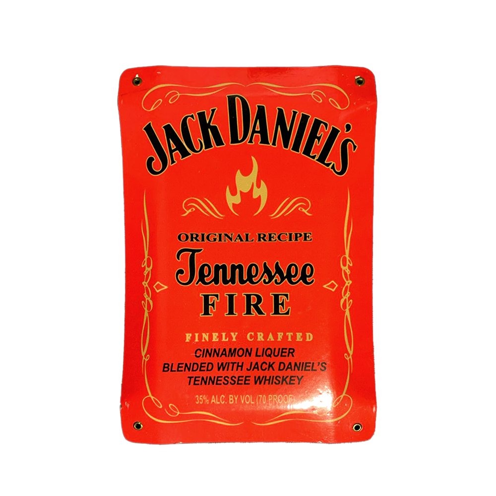 Cartel Chapa 25x35cm "Jack Daniels Fire" - Imagen 2