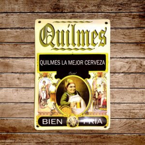 Cartel Chapa 25x35cm "Quilmes La Mejor CErveza"