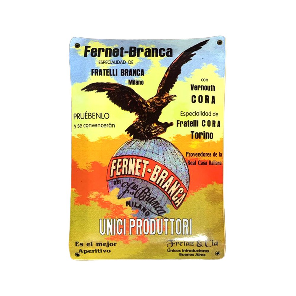 Cartel Chapa 25x35cm "Fernet Branca 1904" - Imagen 2