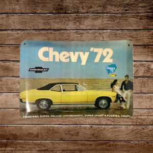 Cartel Chapa 32x42cm "Chevy 76"