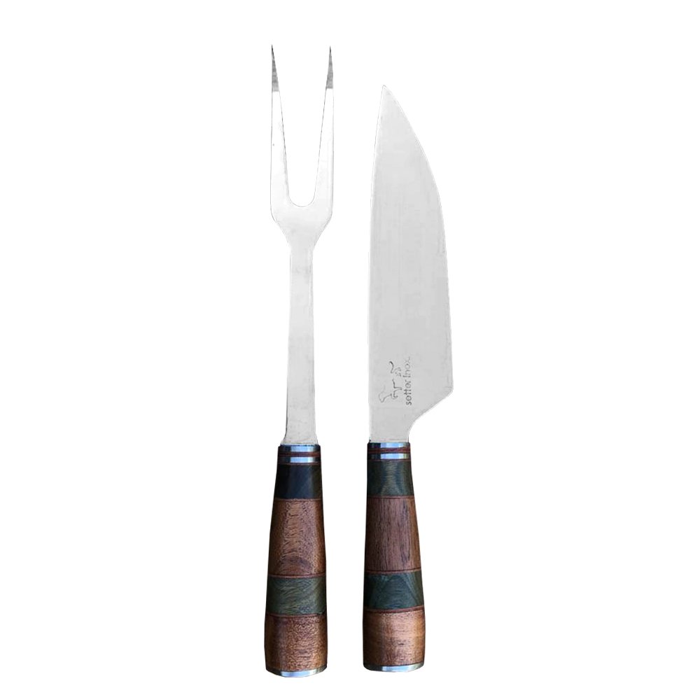 TRINCHE Y CUCHILLO TROZADOR SETTER MADERA - Imagen 3