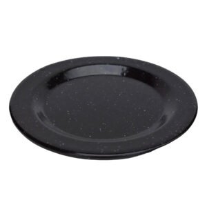 Plato Playo chico Enlozado 20 cm negro salpicado Lozafer