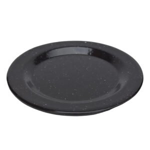 Plato Playo Enlozado 28 cm negro salpicado Lozafer