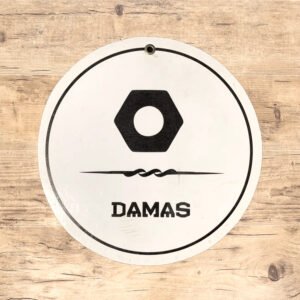 Cartel Chapa 17cm Redondo "DAMAS" Tuerca