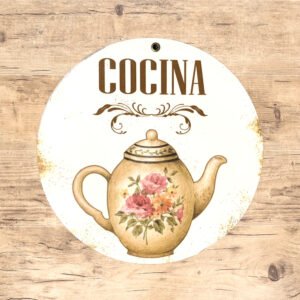 Cartel Chapa 20cm Redondo "COCINA"