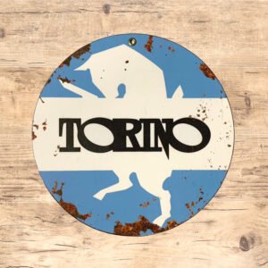 Cartel Chapa 20cm Redondo "TORINO"