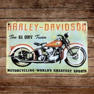 Cartel Chapa 25x35cm "HARLEY DAVIDSON THE 61"