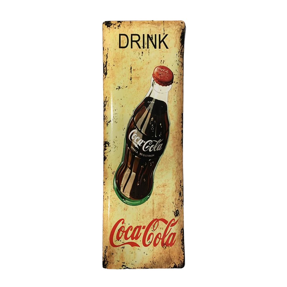 Cartel Chapa 32x100cm "COCA-COLA" - Imagen 2