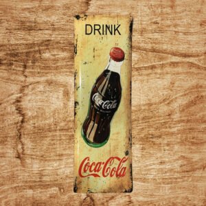Cartel Chapa 32x100cm "COCA-COLA"