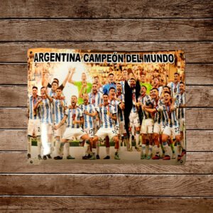 Cartel Chapa 32x42cm "Argentina Campeón del Mundo"