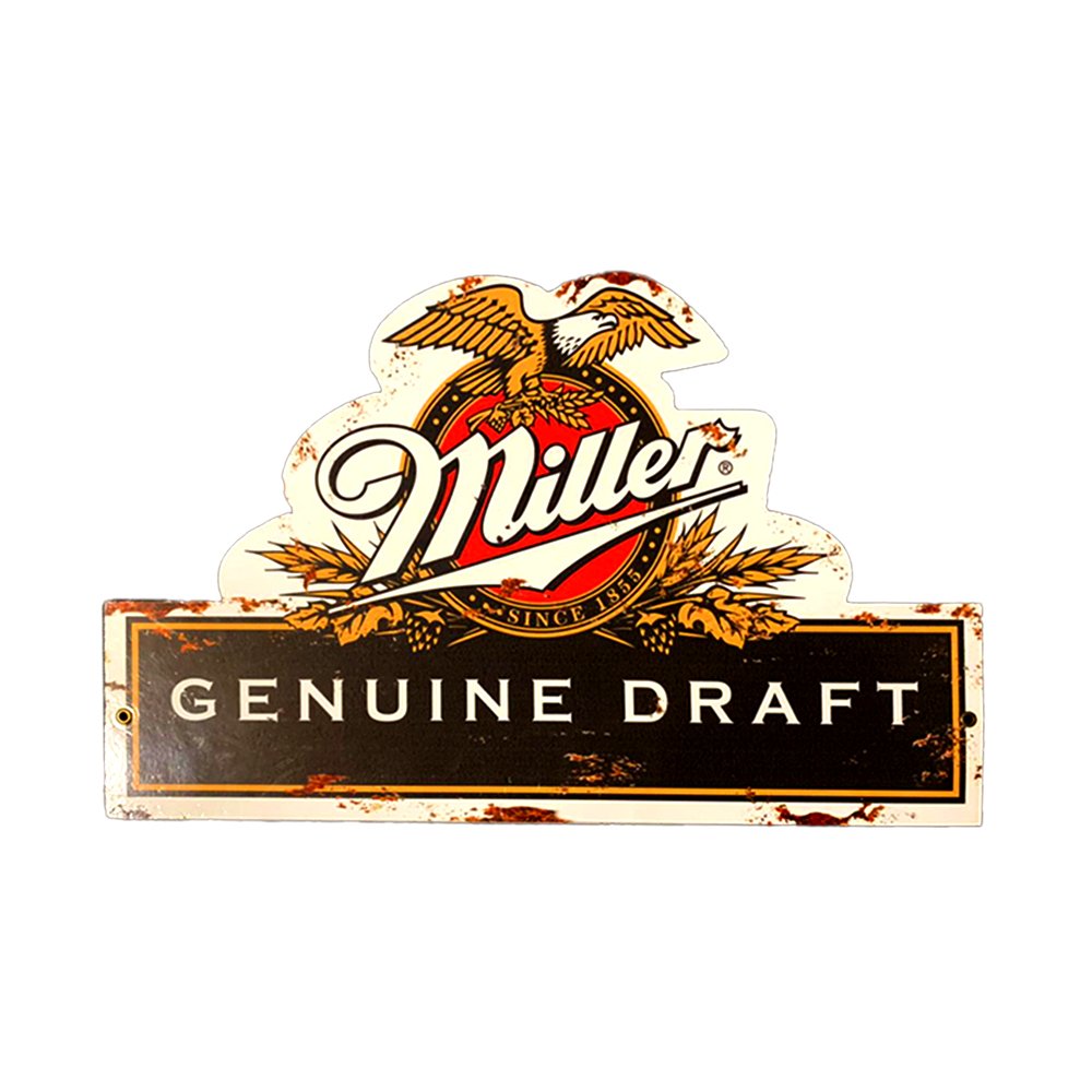 Cartel Chapa Form 28X44 cm "MILLER" - Imagen 2