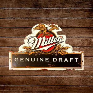 Cartel Chapa Form 28X44 cm "MILLER"